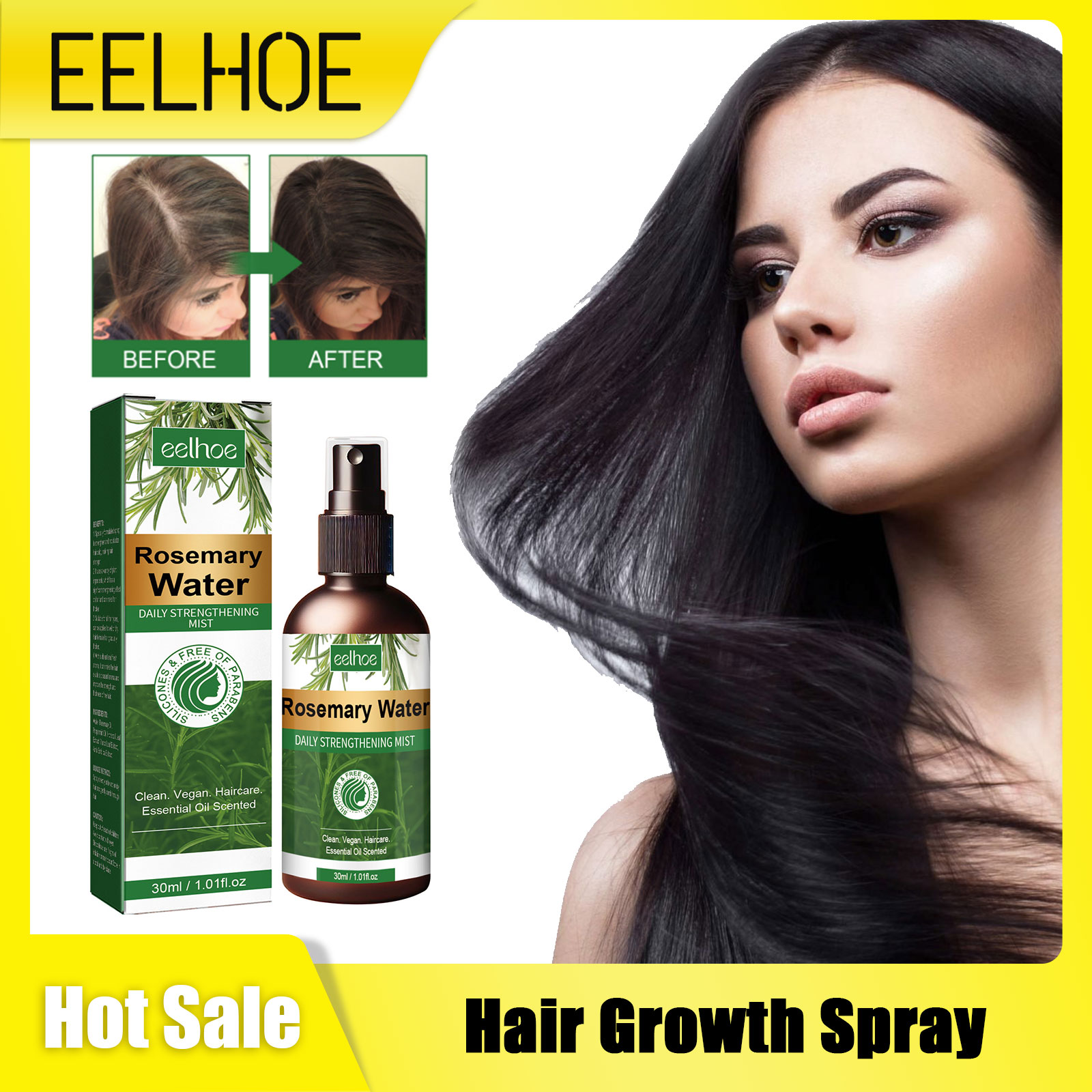 Hair Care Nature - Spray nourrissant au romarin pour cheveux,