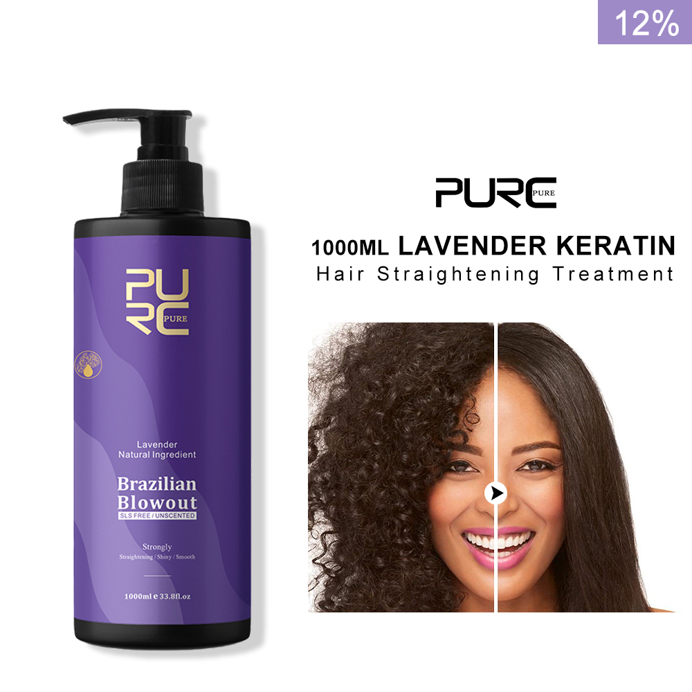 Hair Care Keratin Shampoo - PURC lavande 12% traitement lissant à