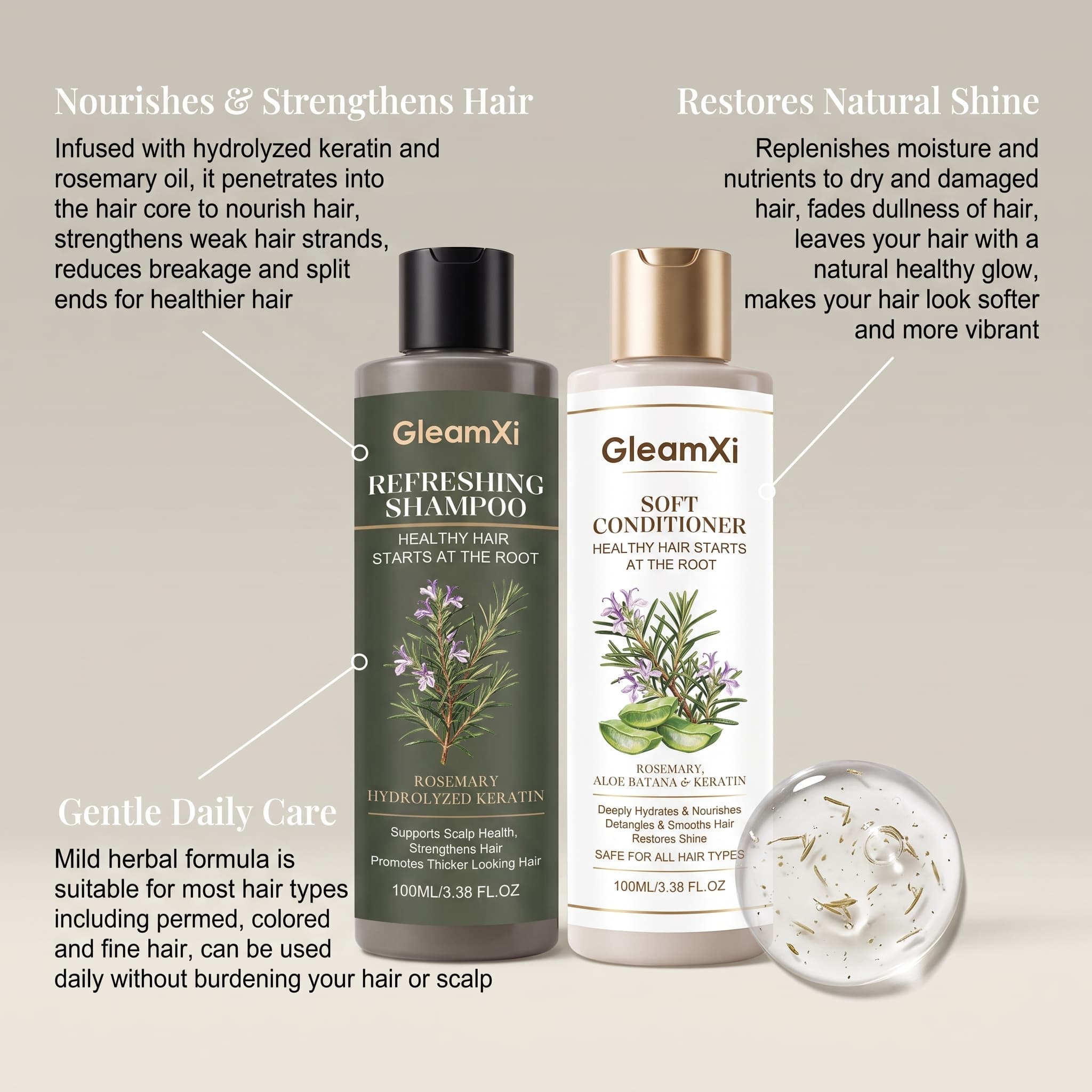 Ensemble Shampooing et Après-S - Hair Care Keratin Shampoo avis et prix