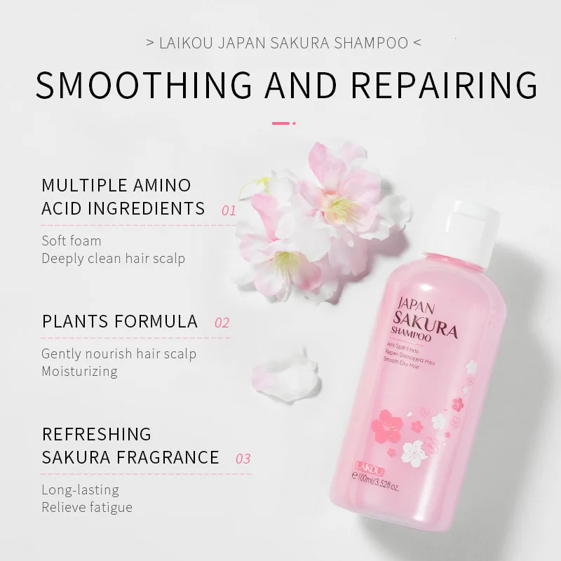 LAIKOU japon Sakura shampooing - Hair Care Korean Products avis et prix