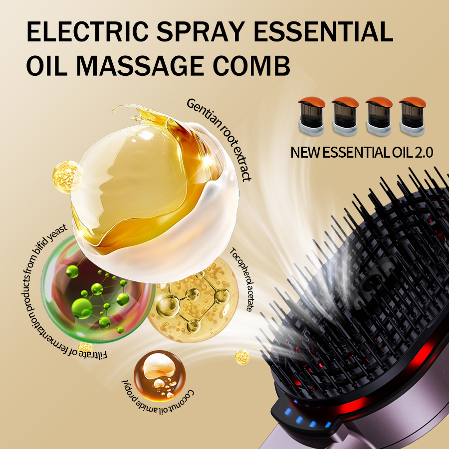 Peigne de Énergie 4 en 1, Huil - Hair Care Essential Oil avis et prix
